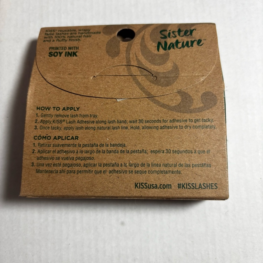 Kiss Sister Nature False Eyelashes - Sage (Black) set of 4 packages - Picture 3 of 4